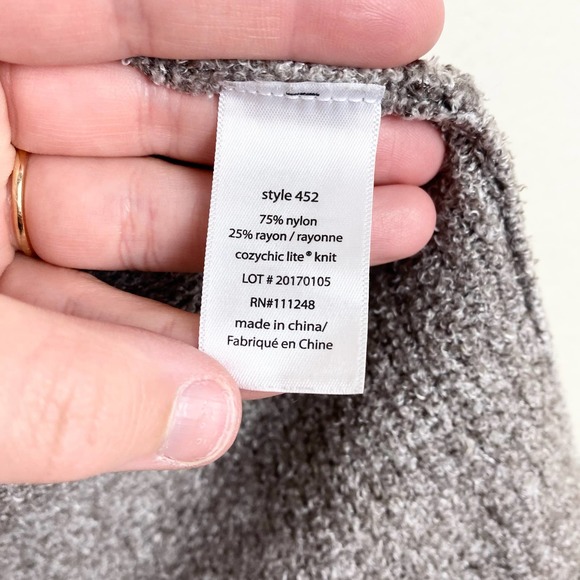 Barefoot Dreams CozyChic Lite Circle Cardigan Brown Taupe - Picture 5 of 7